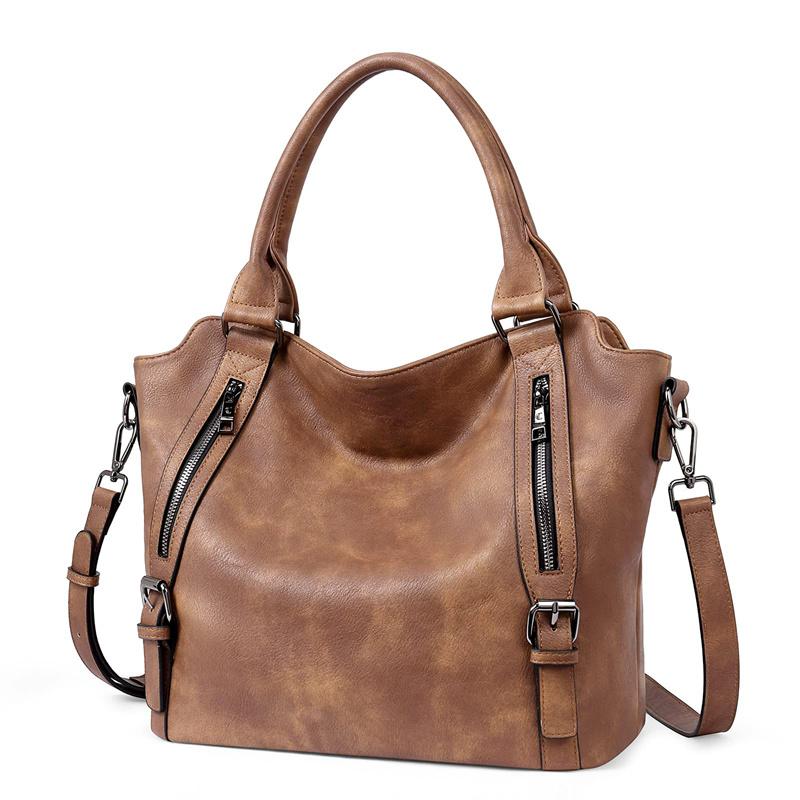 Damen Veganes Leder Laptop-Tote-Bag, Große Kapazität Schulter-Hobo-Tasche, Trendige Vielseitige Tägliche Pendler-Arbeitstasche