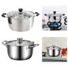 Stainless Steel Stock Pot ,Double Handle ,Large Capacity Stainless Steel Soup Pot Universal Base Stockpot for Soup ,