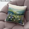 Vintage Floral Mountain Landscape Throw Pillow Covers Pattern Cushion Cover Suitable For Sofa Bedroom Car Pillow Cover
