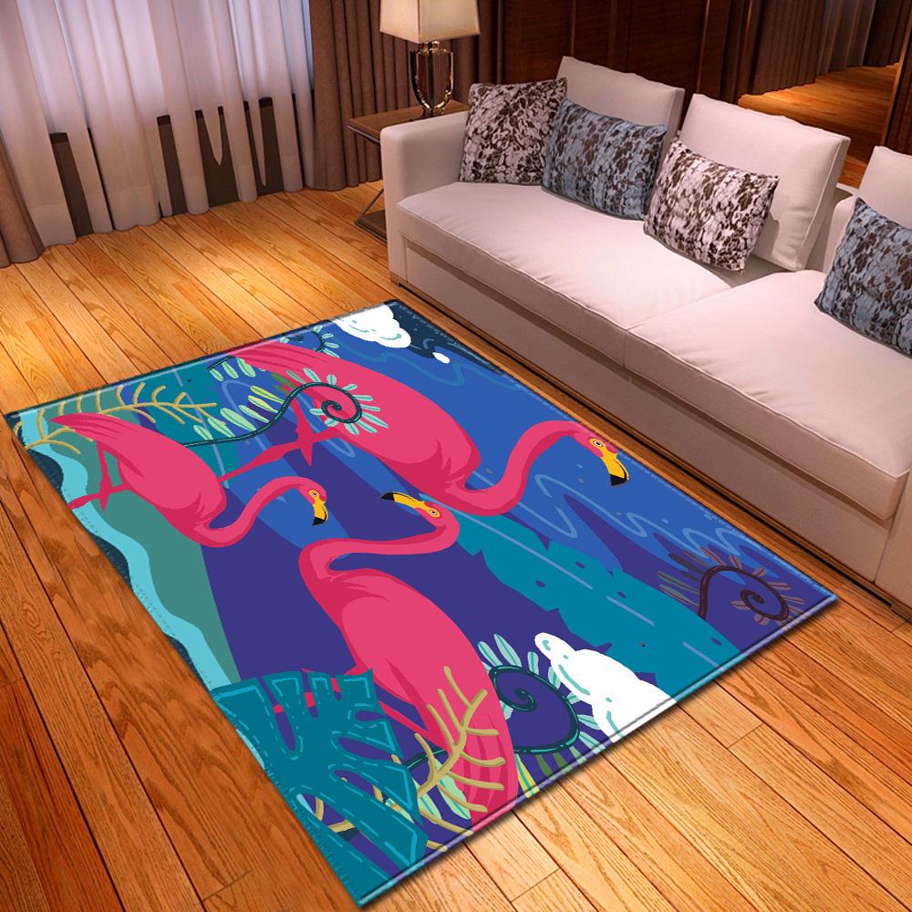 Fresh American Flamingo Printed Carpet Nordic Floor Mat