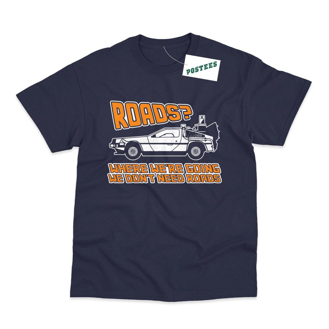 We Don t Need Roads Inspired by Back To The Future Printed T-Shirt 2XL
