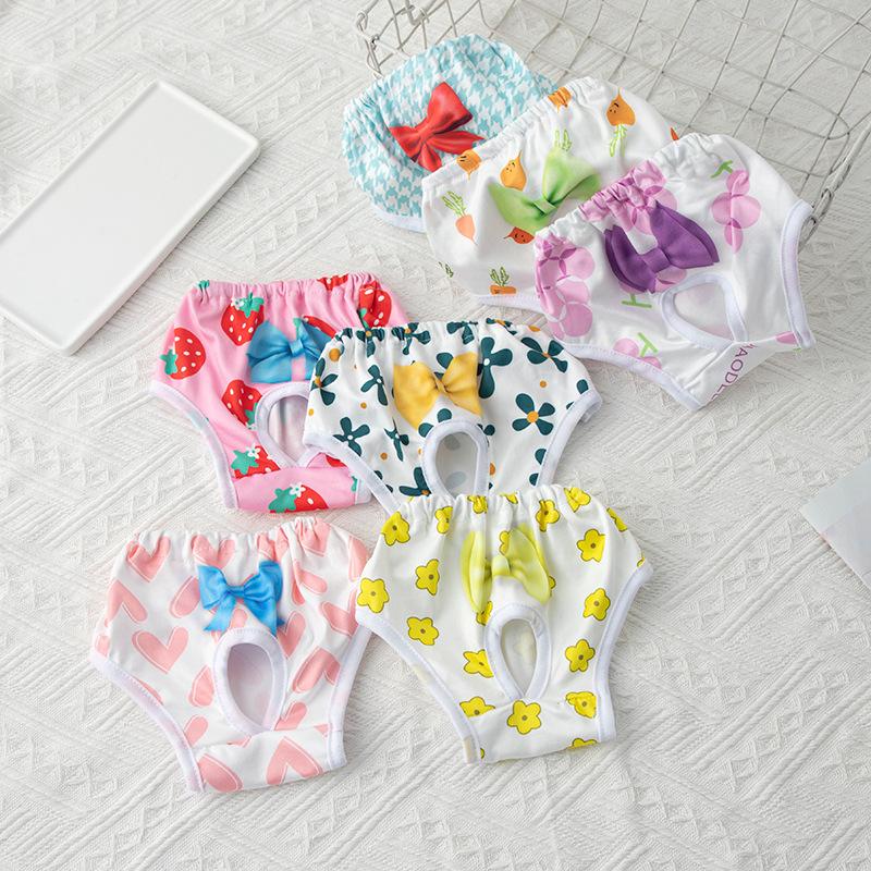 Pet Physiological Pants Pet Clothing Dog Physiological Pants Puppy Printed Cute Physiological Pants
