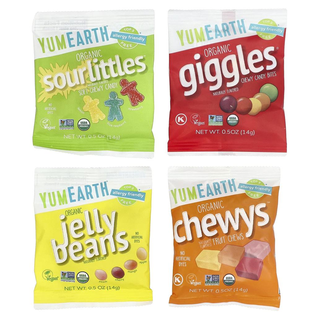 YumEarth, Variety Pack, Snack Pack 20 Pieces, 14g (0.5oz) each