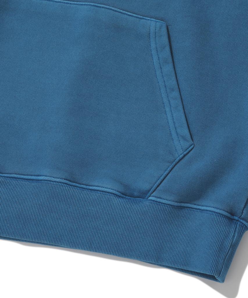 [M~4Xl] Pigment Arch Logo Hoodie_Blue