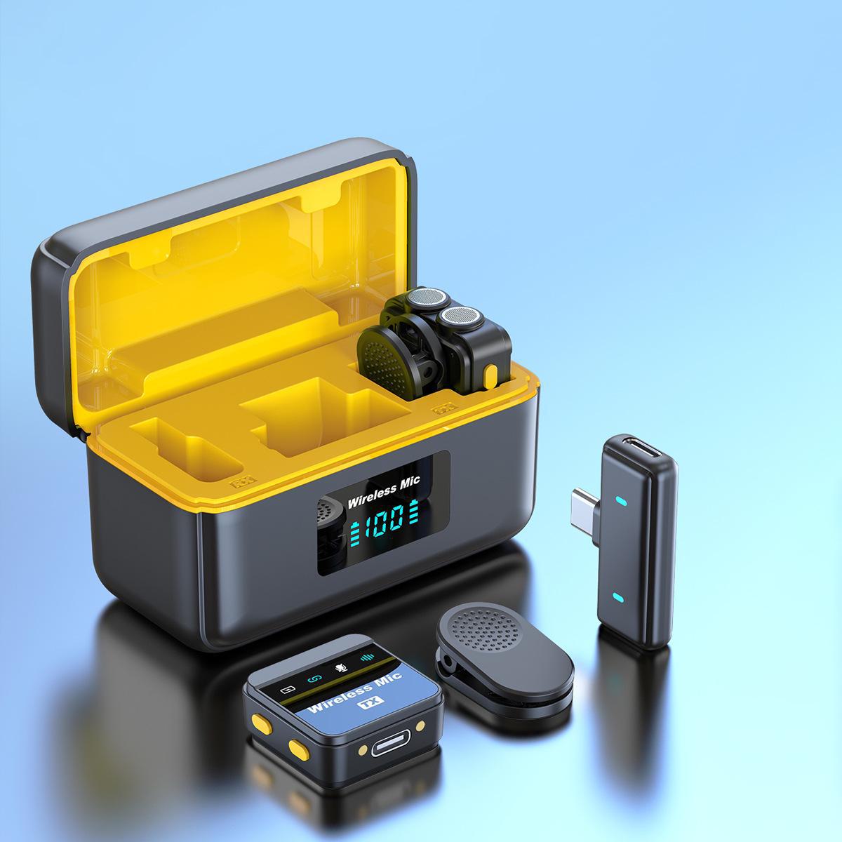 

Беспроводной петличный микрофон J6: Компактный, долговечный, с шумоподавлением, магнитным зажимом, аккумулятором большой емкости. For Computers (Type-C + USB Adapter)