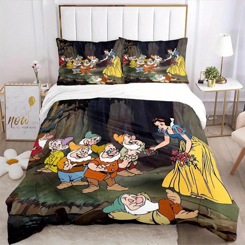 3pcs set Snow White, Seven Dwarfs, Forest print bedding quilt cover, soft and comfortable quilt cover suitable for bedroom and guest room44