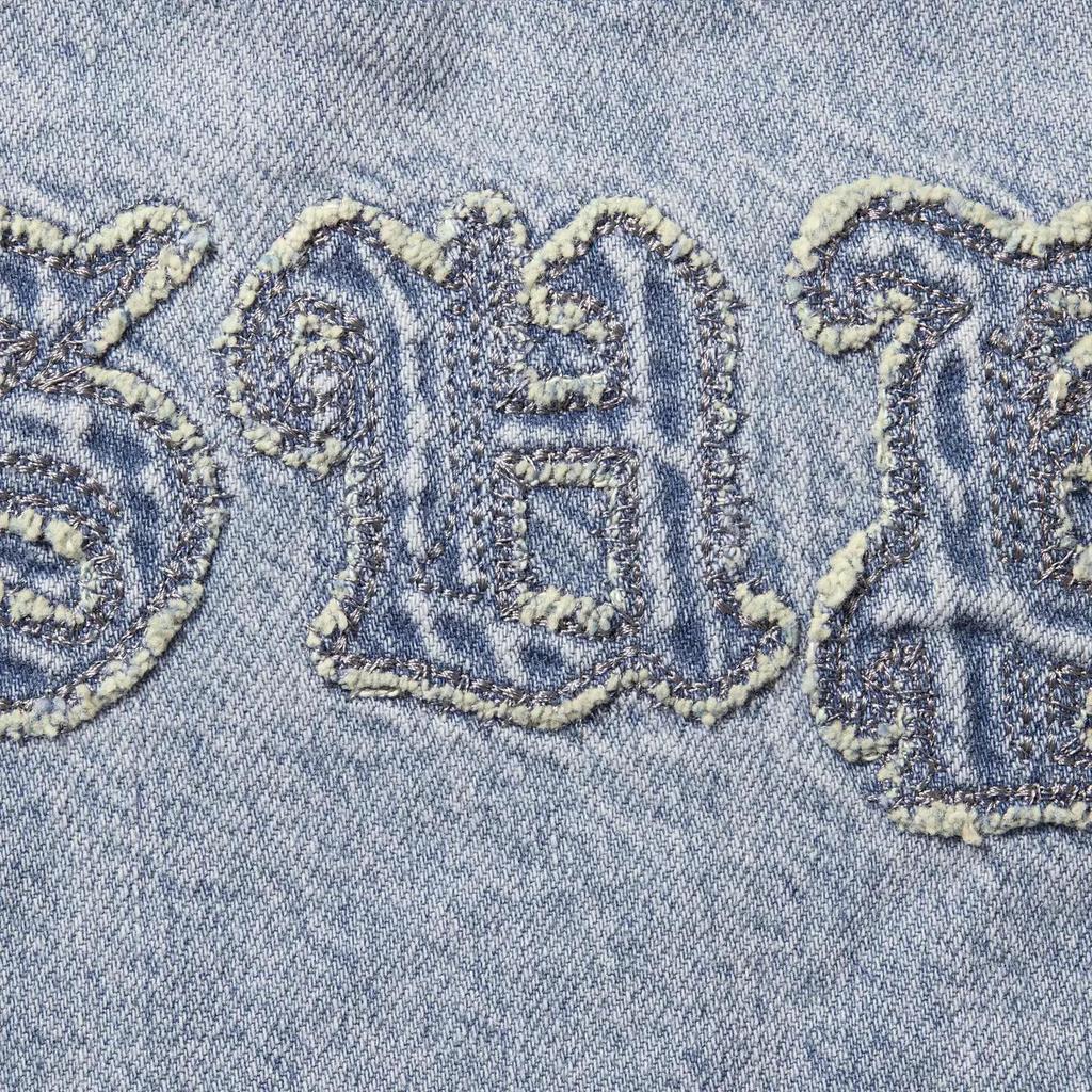 Supreme Hooded Denim Shirt Washed Indigo
