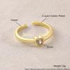Simple Electroplated Zirconia Ring, A High-end Ring with Adjustable Opening for A Ladylike Appearance.