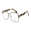 Prada Letter Logo Metal Rectangular Optical Frame Women's Gray