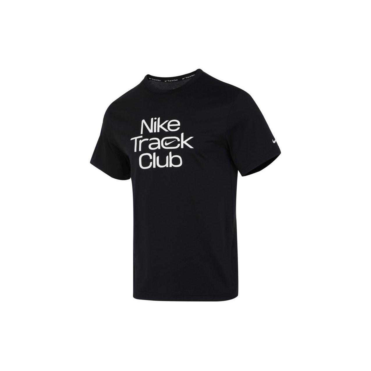 Nike Track Club Dri-FIT Short-Sleeve Running Tee Black Men s FB5513-010 M
