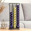 Elegant Iron Constructed Coffee Pod Display Rack With Capacity For 60 Unit Ideal Gift Coffee Enthusiasts Stylish Functional