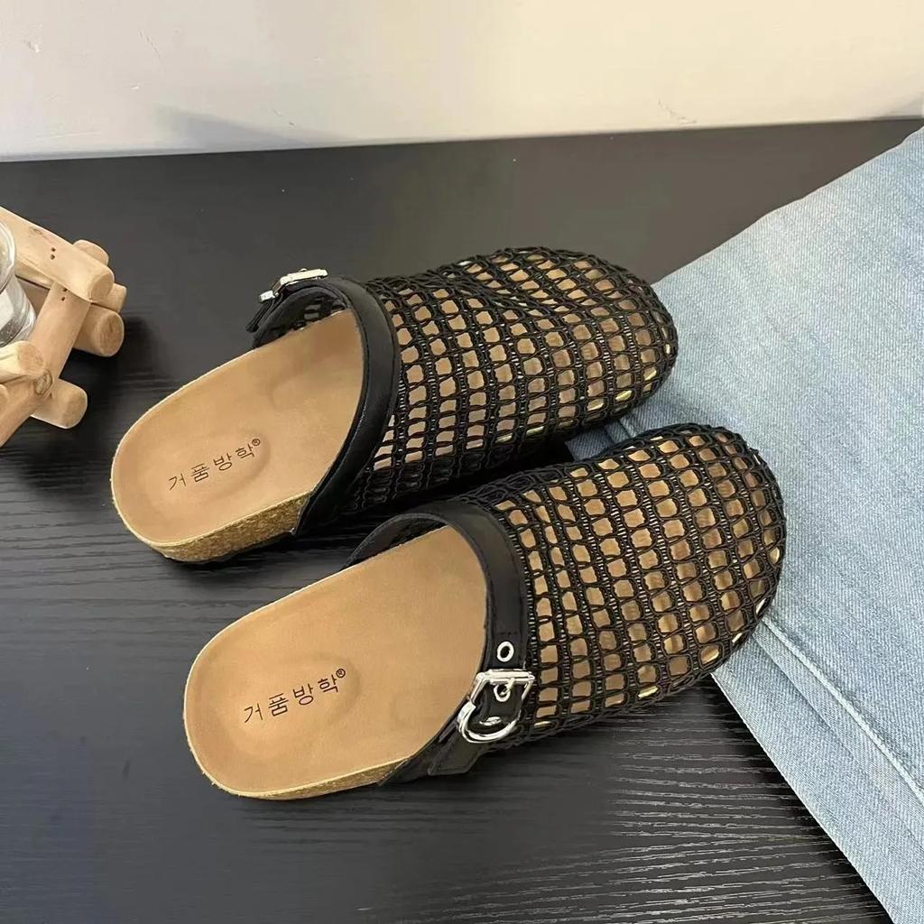 Womens Dress Casual Shoes Ladies Breathable Hollow Mesh Breathable Rhinestone Decoration Flat Large Size Casual Shoes 2024