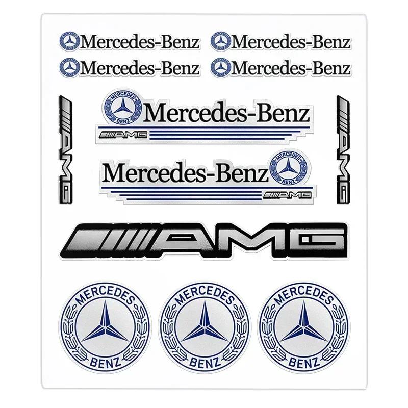 

1set Car Badge Sticker Car Decoration Decal For Mercedes Benz W204 W124 W201 W202 W212 W220 W205 GLA CLA Car Accessories gadgets