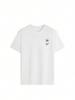 Camiseta 100% Algodão Feminina Galafonia Estampa Coqueiro Camiseta de Verão Confortável Solta Tops Moda de Rua Roupas Femininas