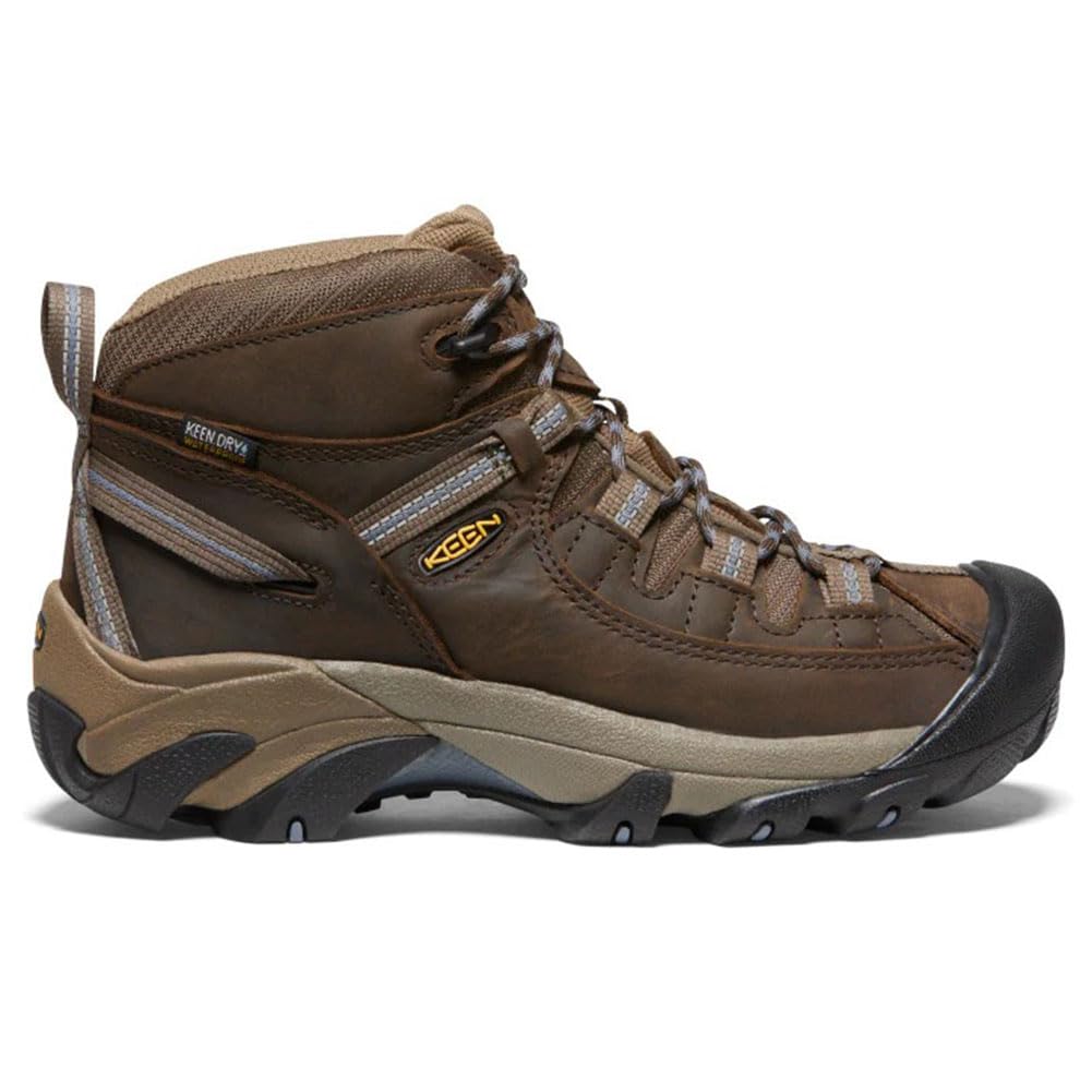 KEEN Targhee Two Mid Waterproof Trekking Slate Size Shoes, Women's, 1004114, Black/Flint Stone, 7.5 (24.5cm)
