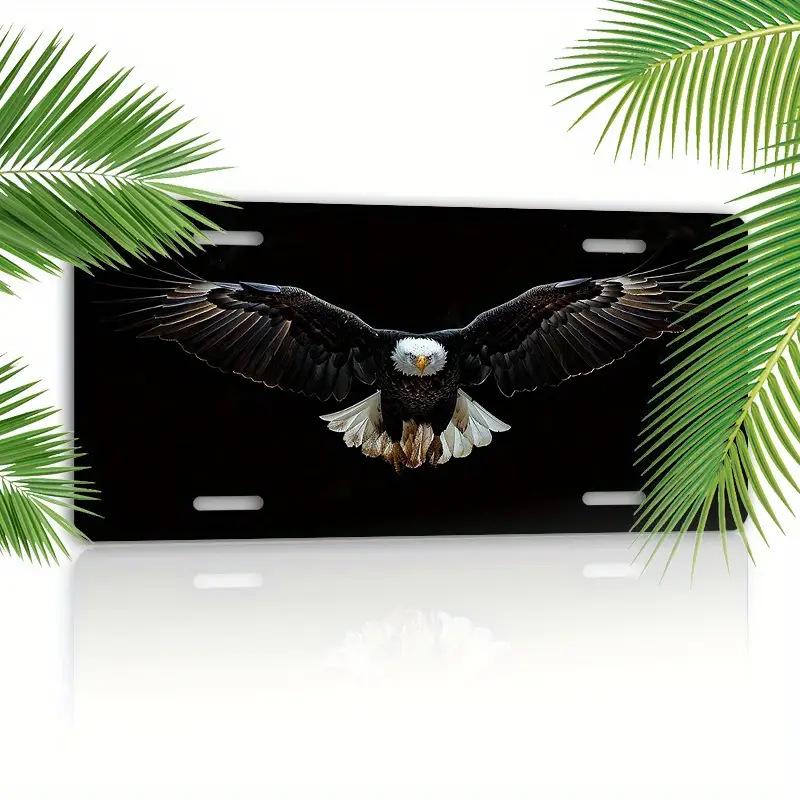 

Eagle Print Aluminum License Plate - 6x12 Inch, Scratch-Resistant, Waterproof, Durable Car Tag