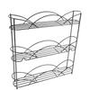 Seasonings Rack 3 Tier Metal Seasonings Organizer with Anti Slip Rubber Foot Pads for Kitchen Countertop