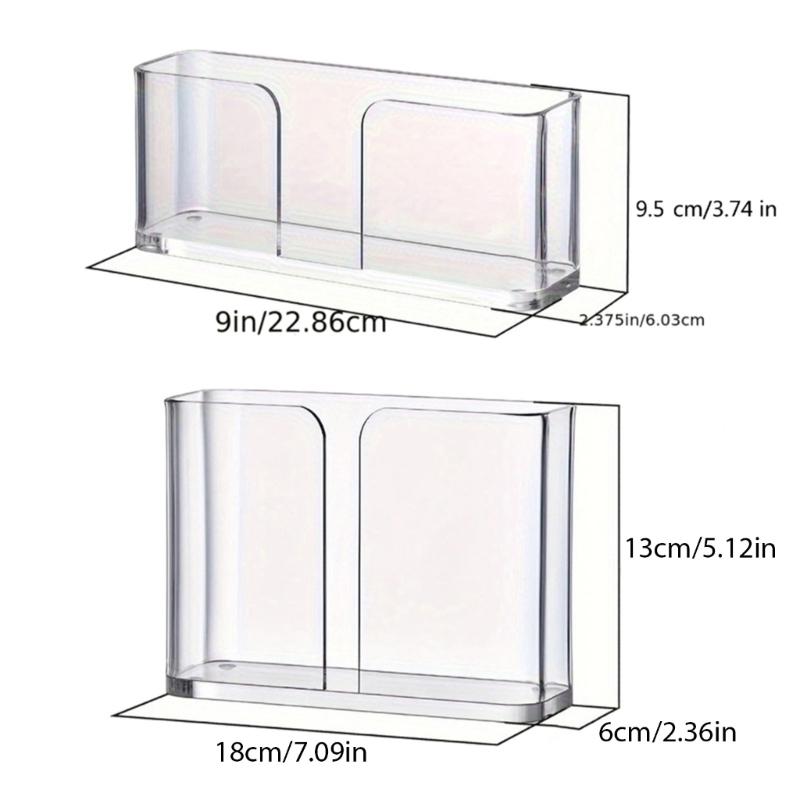 Elegant Clear Acrylic Napkin Dispenser Tabletop Napkins Storage Stand for Kitchen Serviette Dispenser Bathroom Supplies
