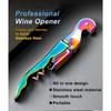 Professional Waiter Corkscrew Wine Opener & Liquor Bottle Pourer Set Foil Cutter Stainless Steel Double Hinged Wine Key