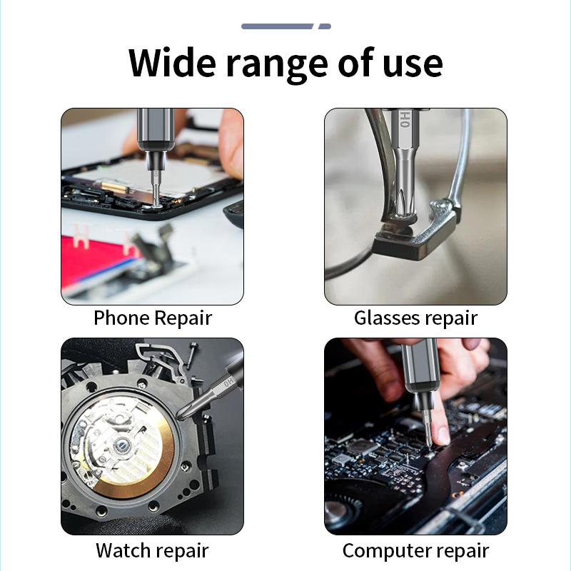 LUXIANZI 68 in 1 Cordless Electric Screwdriver Set For iPhone Glasses Watch PC Repair Power Tool Magnetic Screw Driver Bits