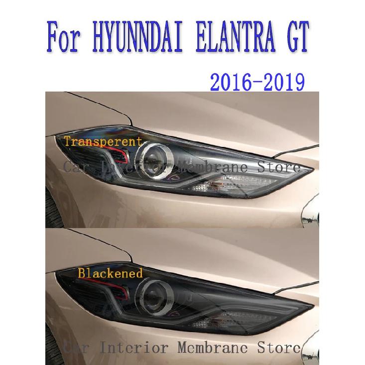 For HYUNNDAI ELANTRA GT 2016- Car Exterior Headlight Anti-scratch Front Lamp Tint TPU Protective Film Cover Accessories Sticker