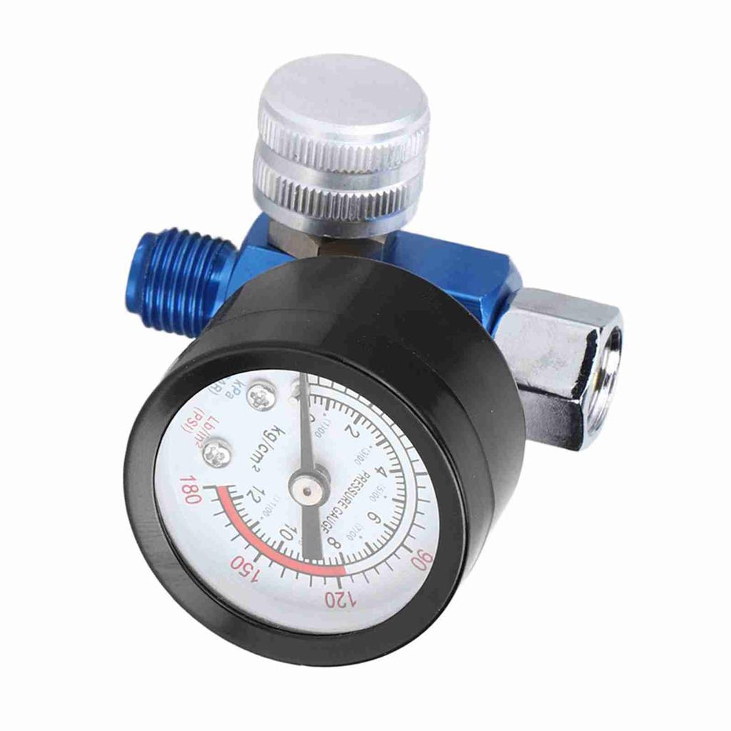 Air Pressure Regulator Gauge Aluminium Alloy Adjustable Spray Gun Air Tool G14