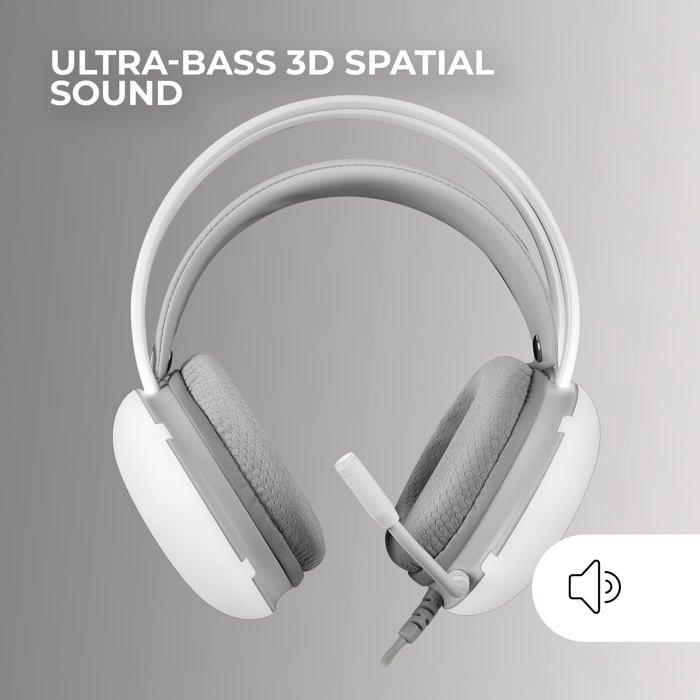 Casque - Mars Gaming - MH-GLOW - RGB 360 - Ultra-BASS 3D - Antibruit