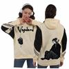 Vagabond Miyamoto Musashi Unisex Patchwork Fleece Hoodie for Autumn/Winter