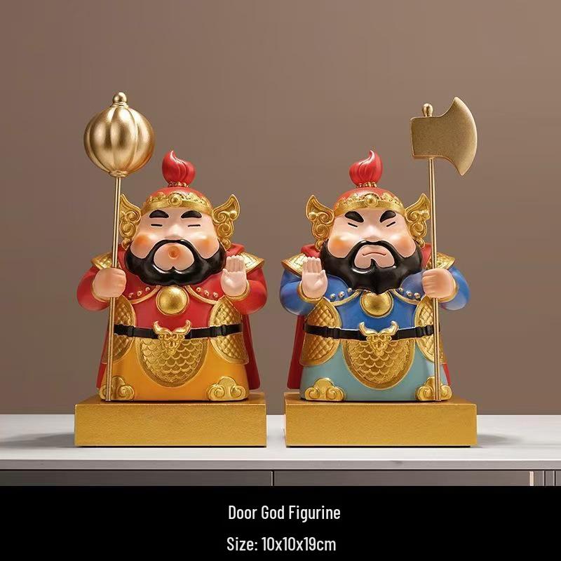Fortune & Wealth Door God Ornament for Living Room Decor & Housewarming Gift