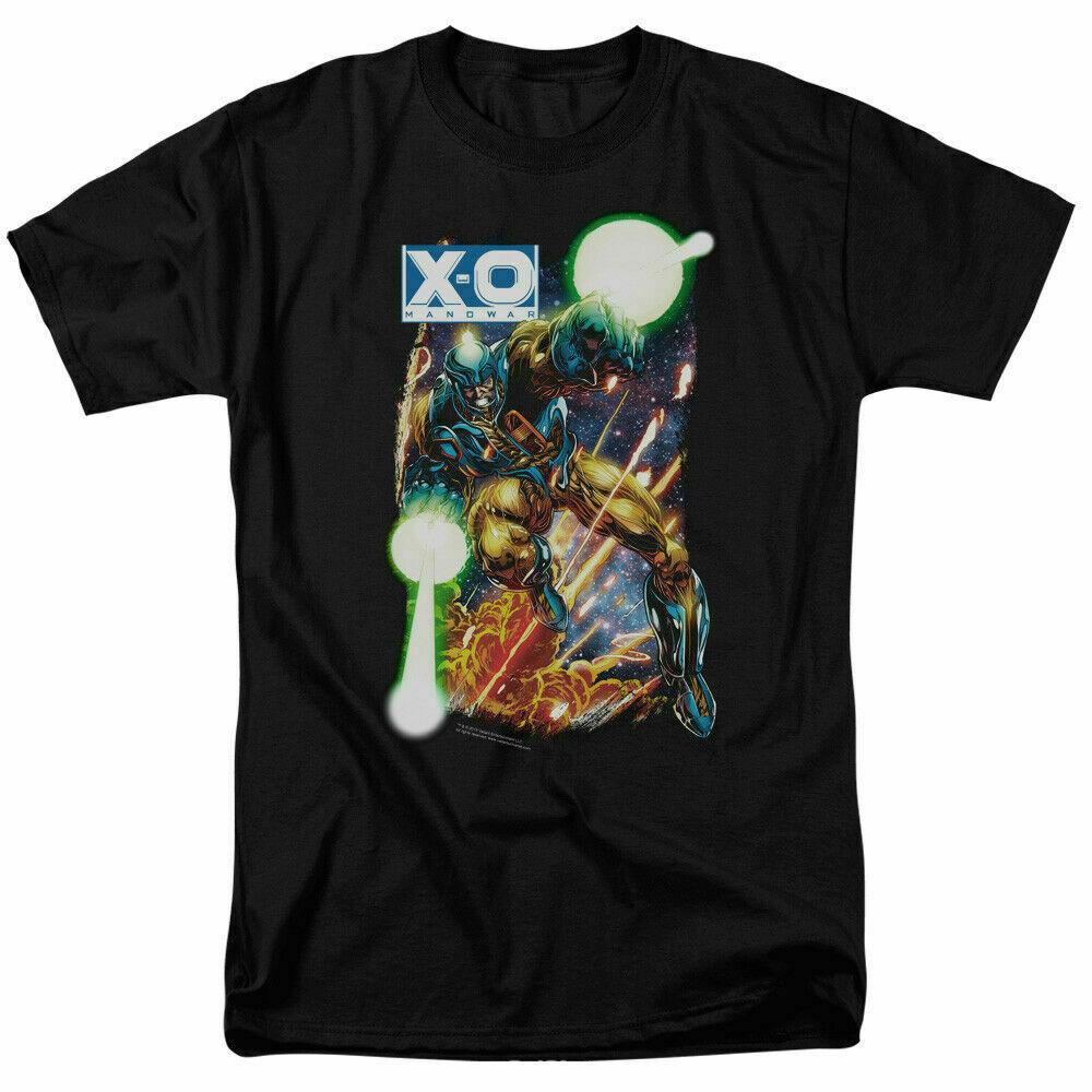 26 X-O Manowar Винтажная футболка XO Лицензионная футболка с комиксами Черная унисекс футболка L