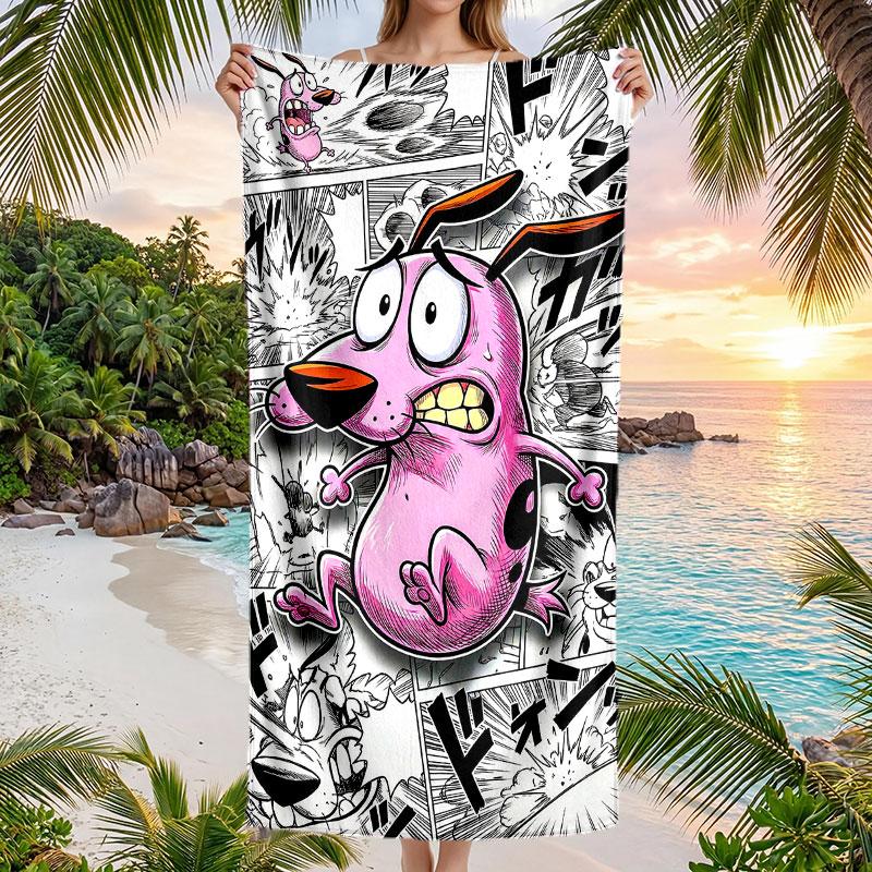 Large Beach Towel Quick Dry Absorbent Towel For Beach IndoorCourage the Cowardly Dog