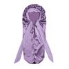 Adjustable Satin Nightcap with Bow Knot and Elastic Band