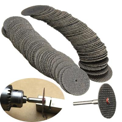 100pcs 32mm Fiberglass Reinforced Cut Off Wheel Discs Rotary Tool + 1pc Mandrel
