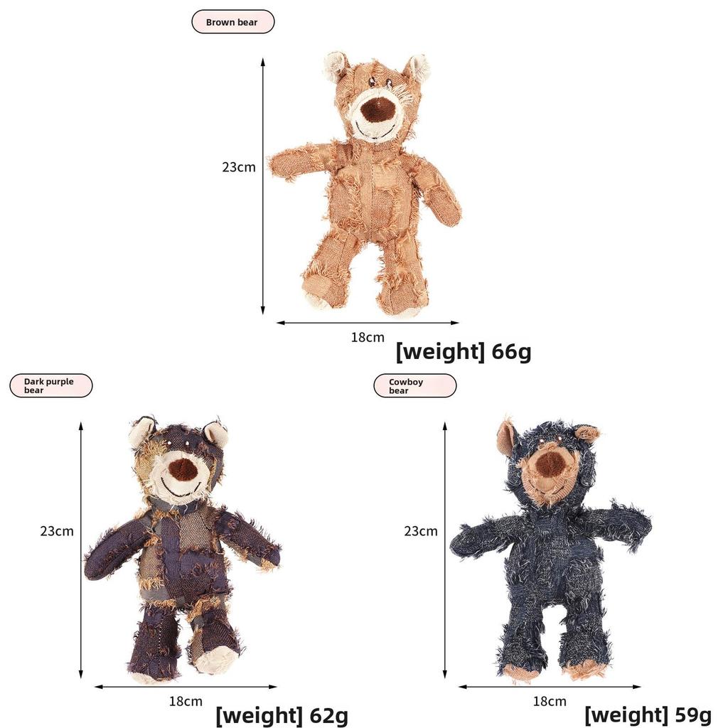 Pet Chew Toy Plush Biteresistant Dog Toy For Dental Health And Play