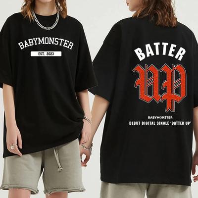 Μπλουζάκια Babymonster Batter Up Μωρό Τέρας Ανδρικό/Γυναικείο Μπλουζάκι Αισθητικό T-Shirt Unisex Υψηλής Ποιότητας T-shirts Vintage Ρούχα