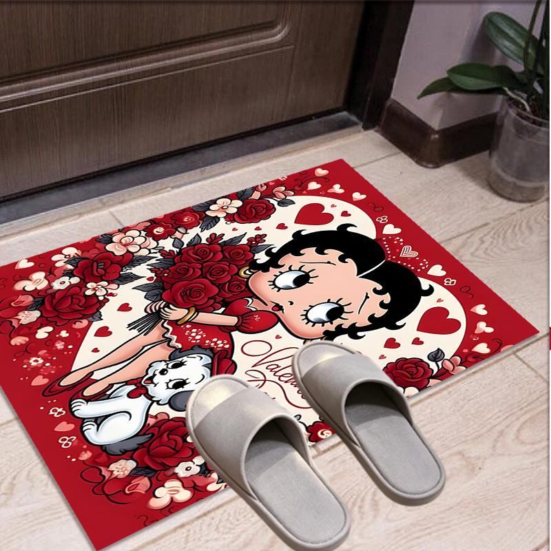 Betty Boop Pattern Rug, Indoor/Outdoor Mat, for Picnic, Gameroom, Bedroom, Office, Living Room, Home Decor Carpet, Birthday Gift