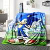 1pc Sonic Hedgehog Adventure Flannel Blanket for Super Soft Cute Comfort Blanket for Travel Bedding Couch Sofa Blanket Y73029