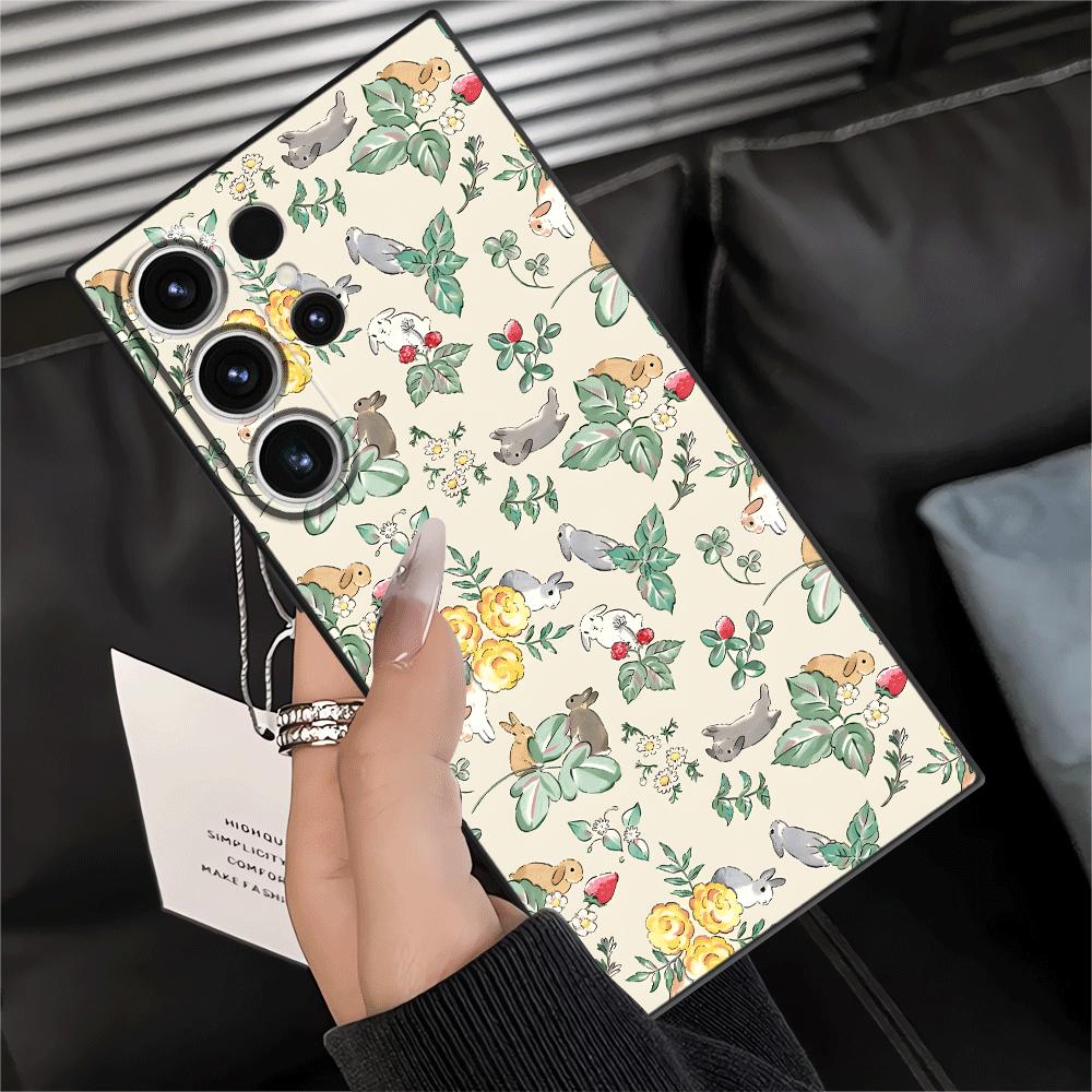 Cartoon Flower Animals Case for Samsung Galaxy S25 S23 Note 20 8 9 10 S10 S9 S24 Plus S26 S21 FE S20 Ultra Funda Phone Cover
