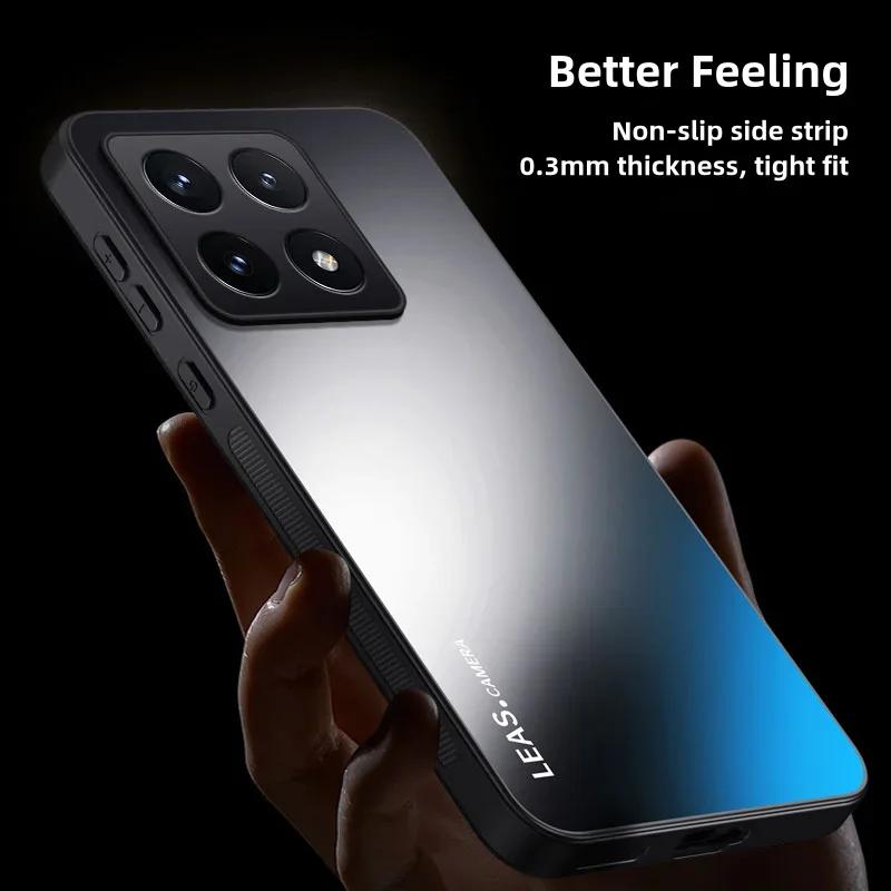 Custodia in Vetro Satinato AG per Xiaomi 15T 14T Pro Mi15T Poco M7 Pro Cover Protettiva Opaca per Fotocamera per Xiaomi 17 Pro Max 17Pro Coque