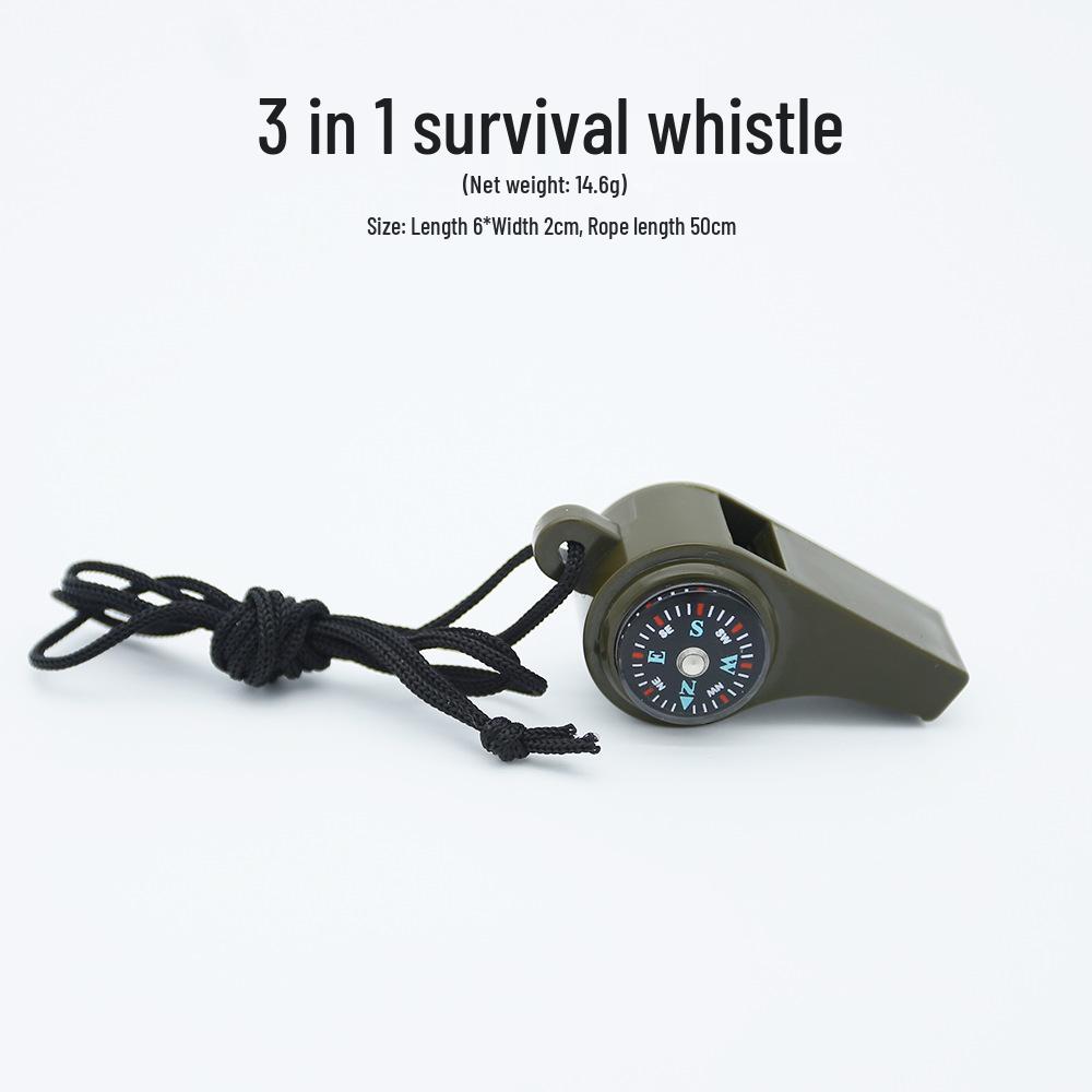

Multifunctional Outdoor Whistle: Whistle, Compass, Thermometer - Essential Emergency Tool for Coaches and Referees