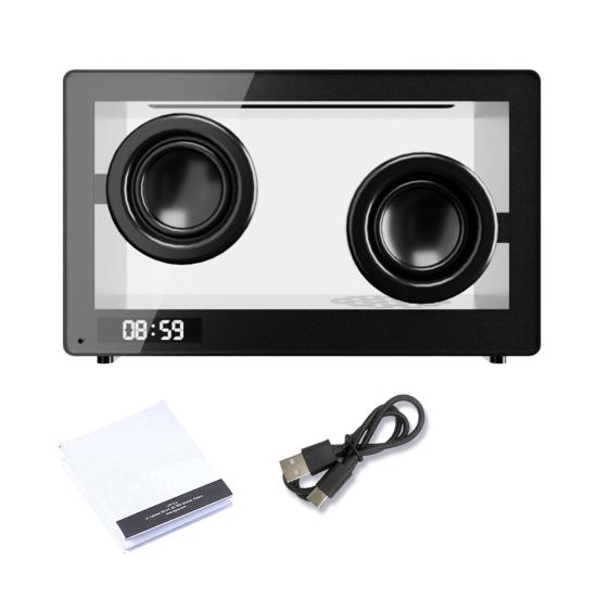 Wireless Transparent Speaker Music Player Portable Rechargeable Bluetooth-compatible Music Speaker with Ambient Light