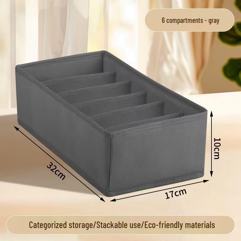 Underwear and Socks Organizer: Home Fabric 4-Piece Lidless Storage Set for Scarves, Socks, and Bras.