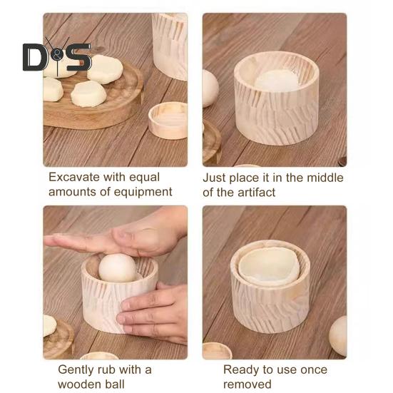 Wooden Dumpling Press Tool Dough Press for Dumplings Hand Pie Maker Rolling Machine Wood Kitchen Gadget for Dumplings