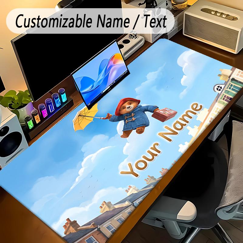 Large Mouse PadPaddington Custom Name Text Personalized Desk Mat Non Slip Gaming Pad