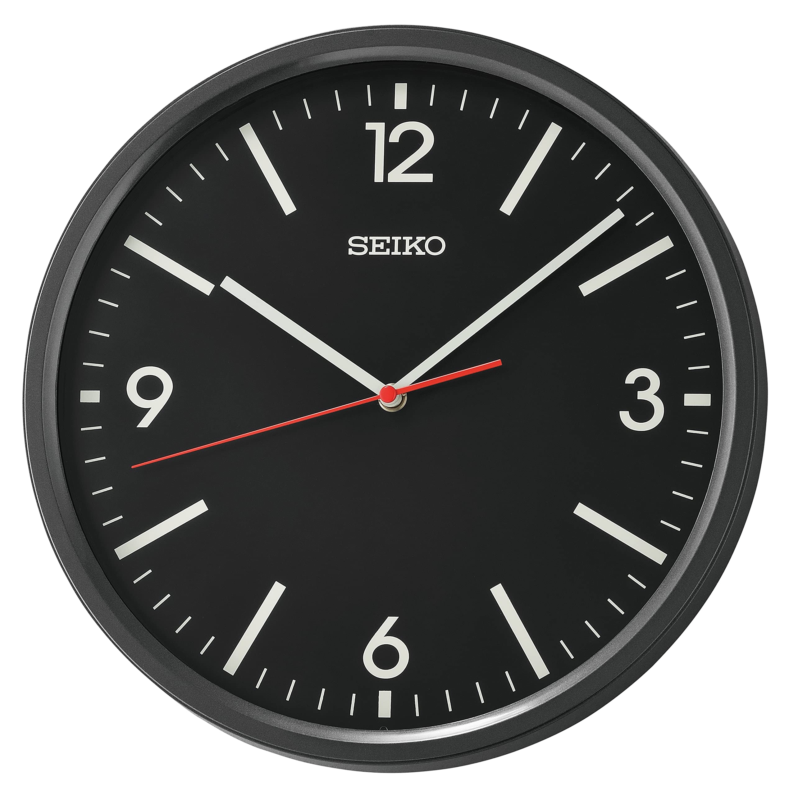 

Seiko 12 inch Sano wall clock metallic black