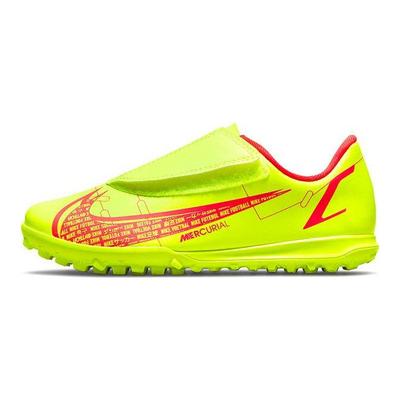 Mercurial Vapor 14 Club TF PS Rundkopf-Logo Low-Top Fußballschuhe Kinder-Fußballschuhe Fluoreszierend-Gelb CV0839-760