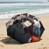 1 PC Automatic Folding Umbrella-Death NotePattern, Portable & Foldable Design with 8 Ribs, Christmas Birthday Gifts
