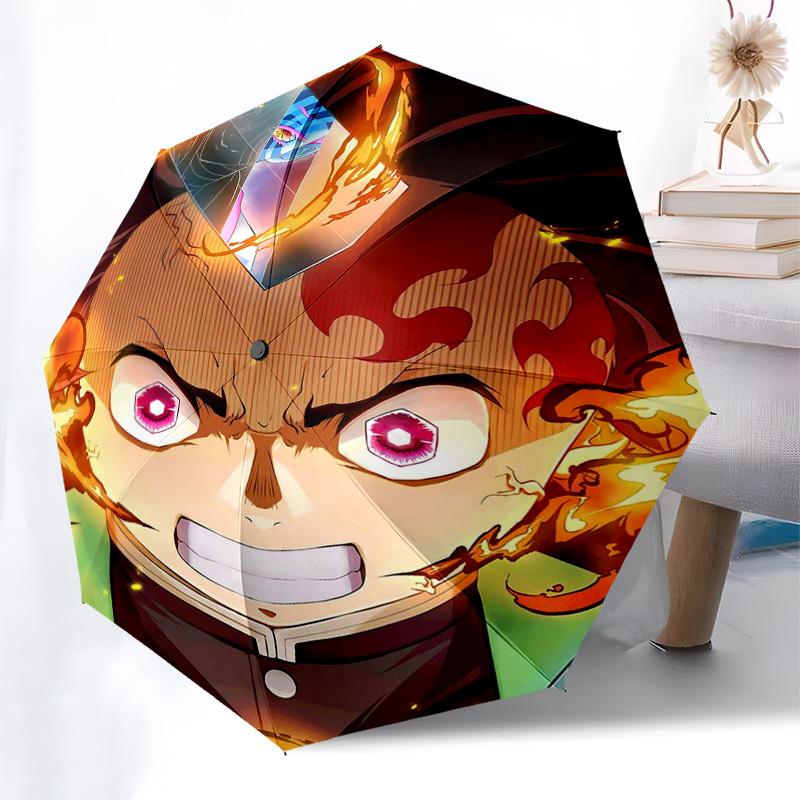 

1pc Fire-Emblem Umbrella: Auto-Open Close, Foldable Design, Outdoor for Fans & Travelers, Festive Gift with Iron Frame.Q075