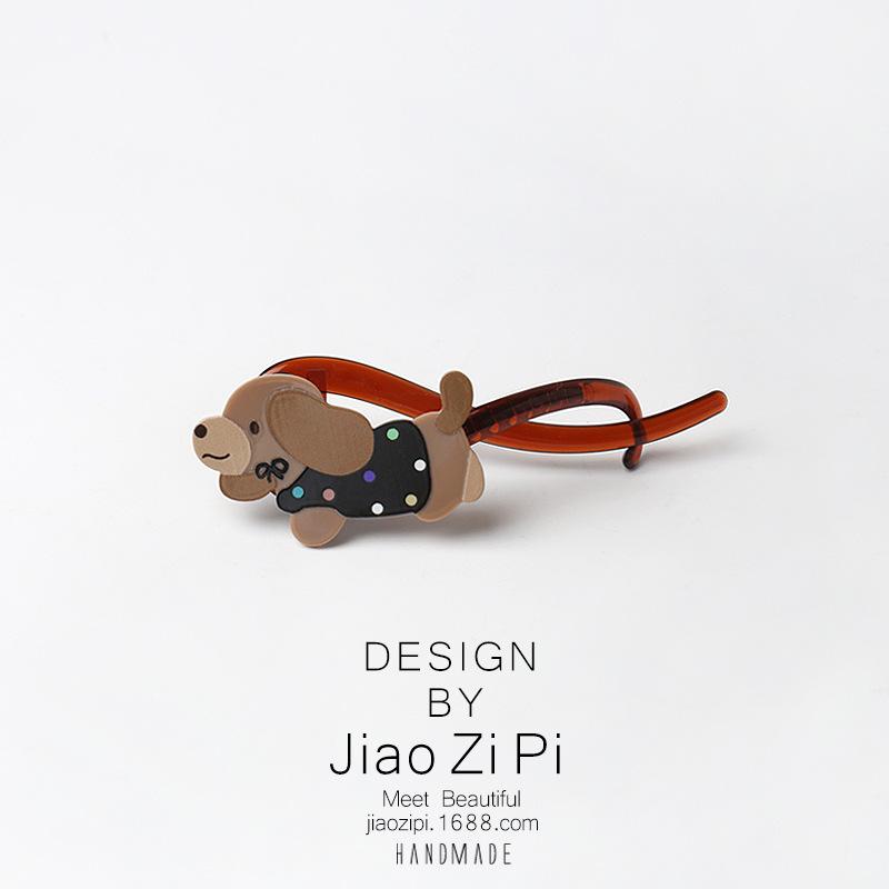 Charming Brown Cat Twist Claw Hair Clip - Creative Updo Hairpin Accessory