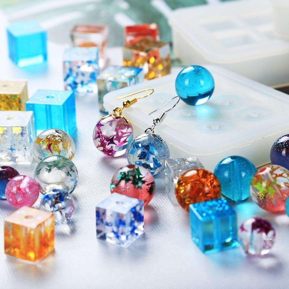 1Pcs Earrings Pendant Epoxy Casting Molds Kits Mixed Style UV Silicone Resin Molds For DIY Jewelry Making Findings Supplies